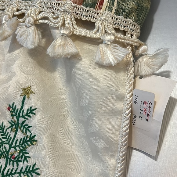 2 House of Hatten Inc holiday tapestry stockings NWT with Christmas tassels big - Picture 12 of 12